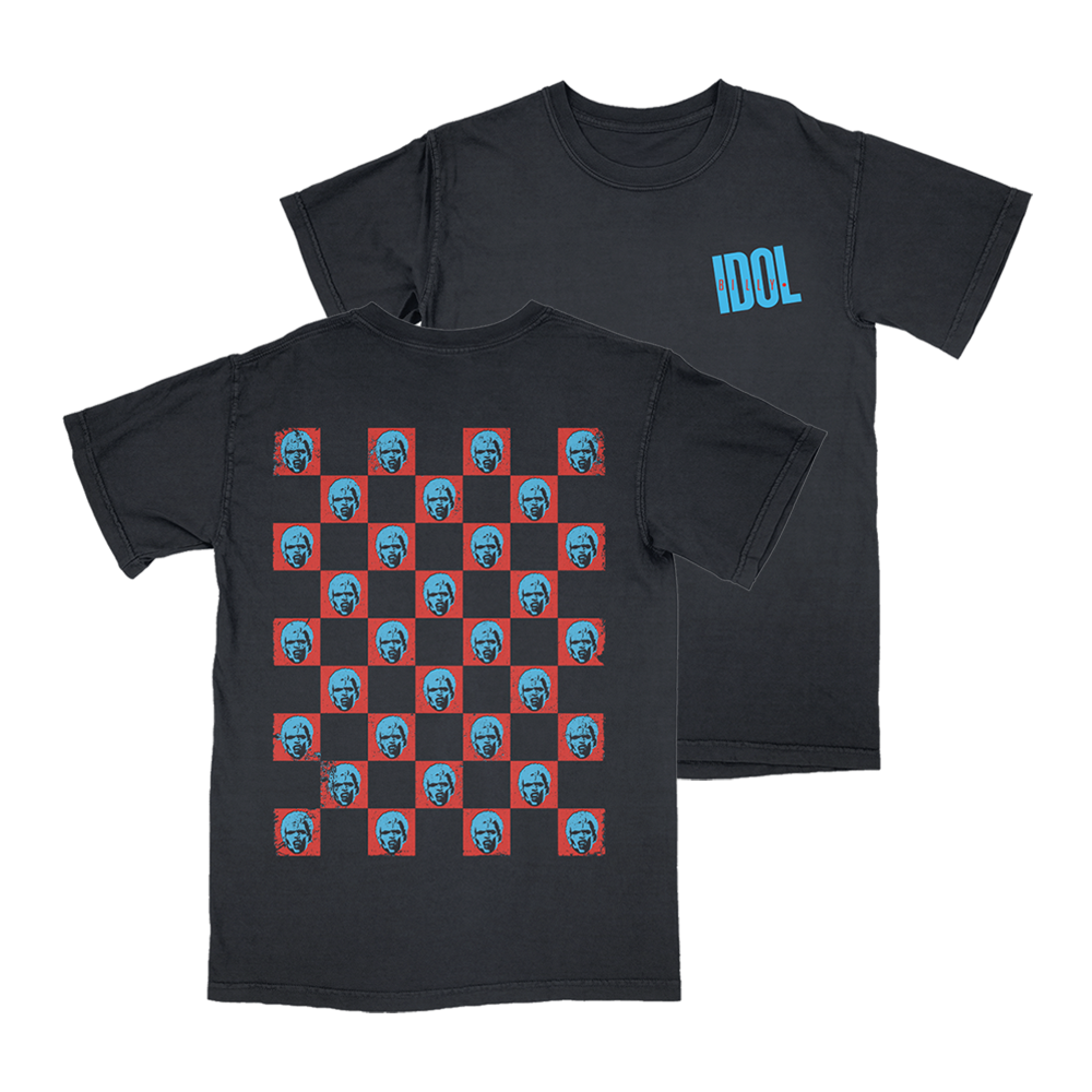Billy Idol - Checkered Smirk T-Shirt Billy Idol - Checkered Smirk T-Shirt