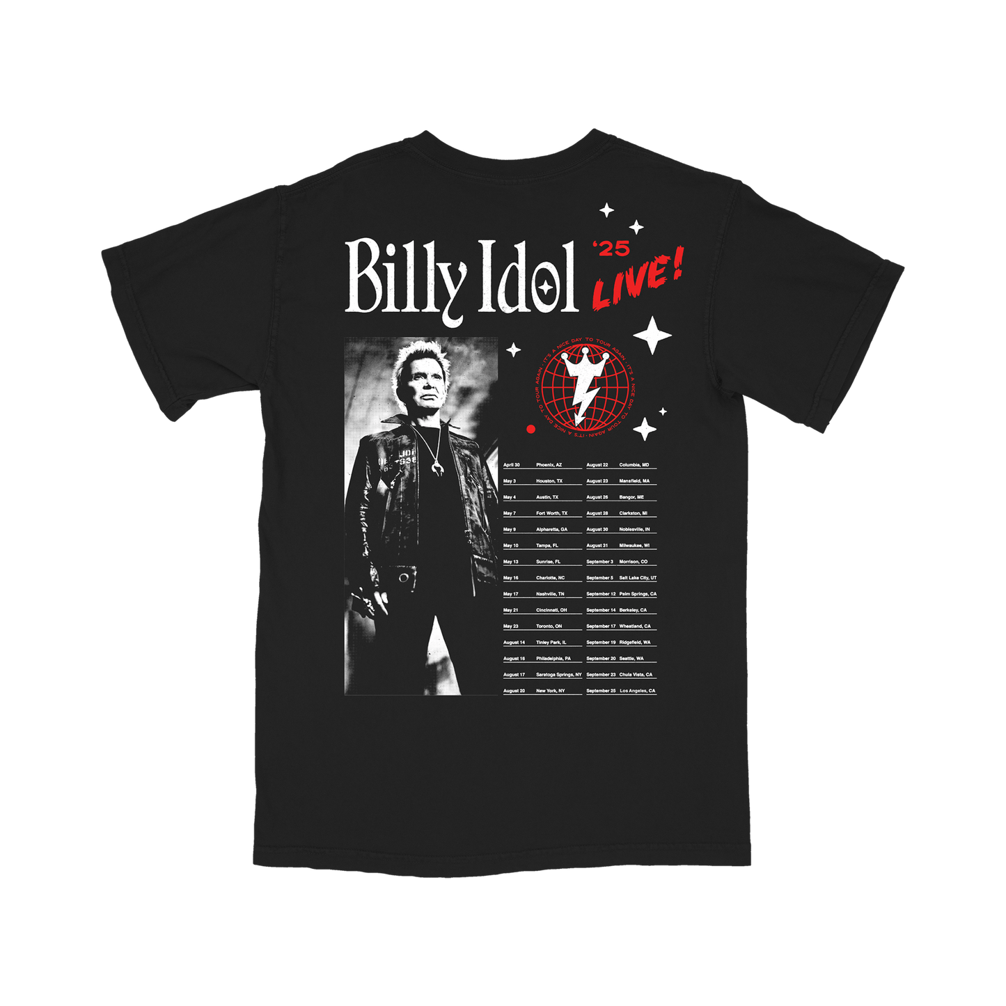 Live '25 Tour Black T-Shirt