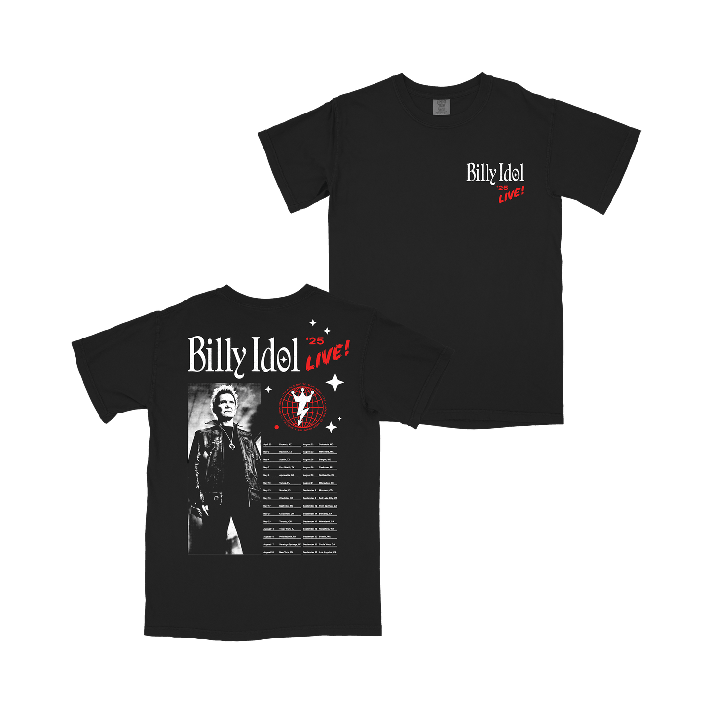 Live '25 Tour Black T-Shirt
