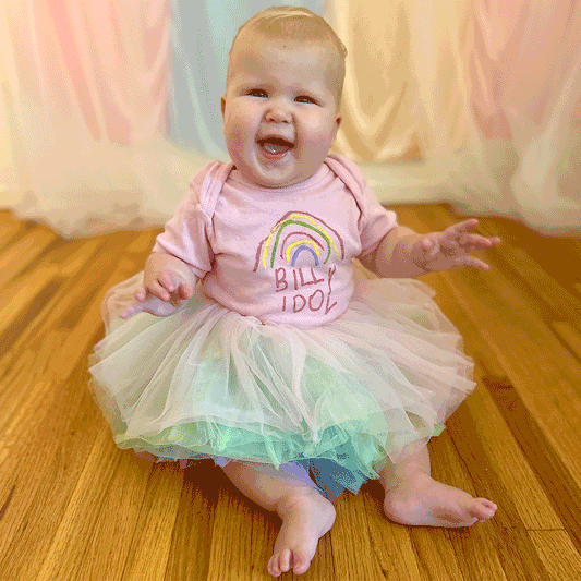 Pink Rainbow Logo Onesie