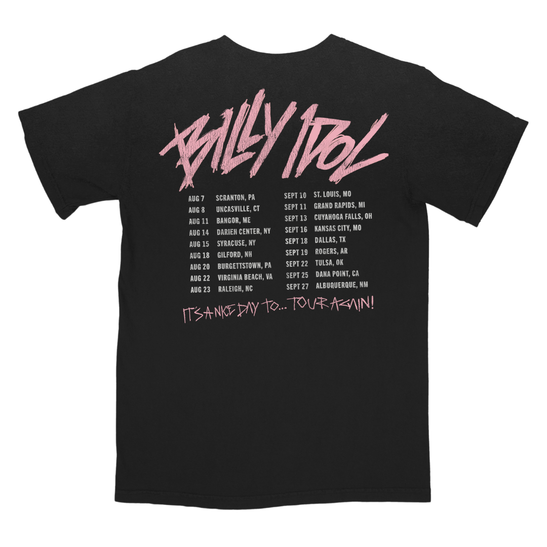 Billy Idol Pink Scratch 2026 Tour T-Shirt - T-Shirt