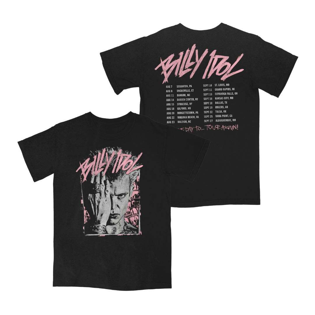 Billy Idol Pink Scratch 2026 Tour T-Shirt - T-Shirt