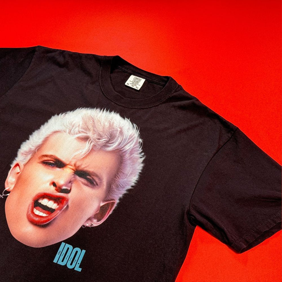 Billy Idol - Black Smirk T-Shirt