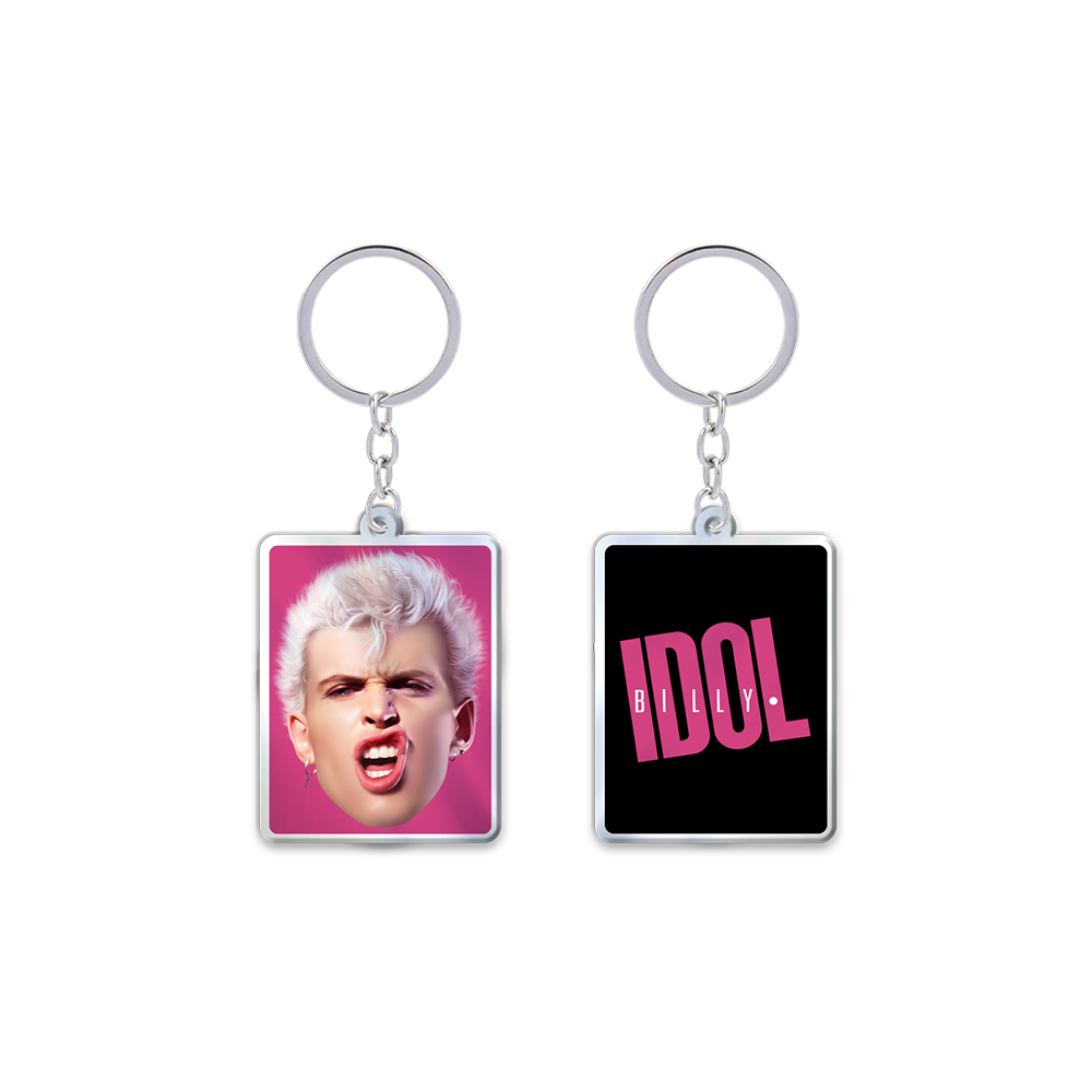 Billy Idol - Smirk Face Keychain