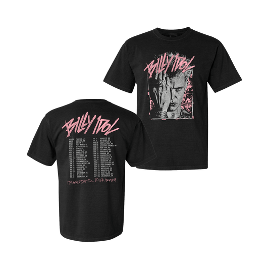 Pink Scratch Billy 2025 Tour Black T-Shirt